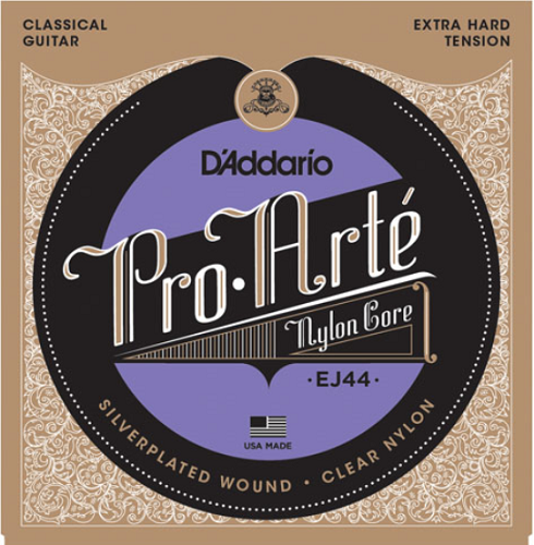 D'addario Pro-Arte Nylon, Extra Hard Tension Classical Guitar Strings - EJ44