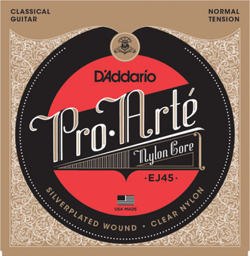 D'addario Pro-Arte Nylon, Normal Tension Classical Guitar Strings - EJ45