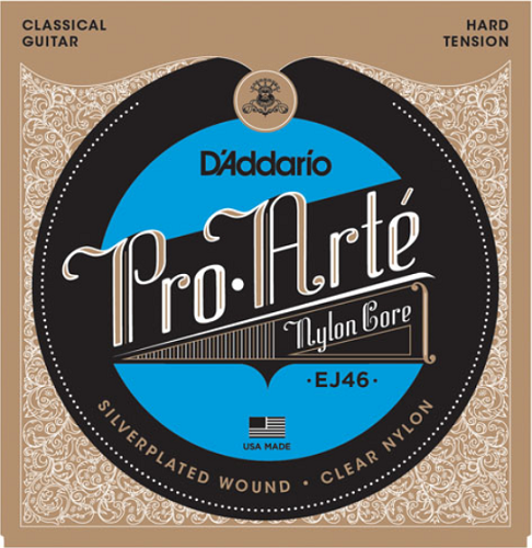 D'addario Pro-Arte Nylon, Hard Tension Classical Guitar Strings - EJ46