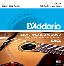Load image into Gallery viewer, D&#39;addario Ball END, Light, 10-44 GYPSY Jazz Guitar Strings