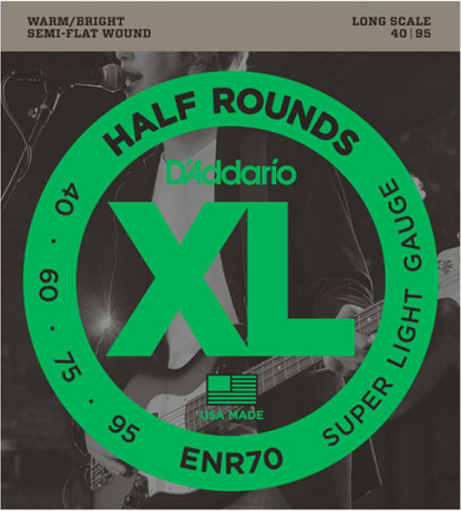 D'addario Half Rounds, Super Light, Long Scale, 40-95 Bass Guitar Strings