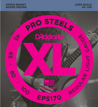 Load image into Gallery viewer, D&#39;addario PROSTEELS, Light, Long Scale, 45-100 Bass Guitar Strings