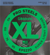 Load image into Gallery viewer, D&#39;addario PROSTEELS, Super Light, Long Scale, 40-95 Bass Guitar Strings