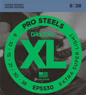 D'addario PROSTEELS, Extra-Super Light, 8-38 Electric Guitar Strings