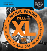 Load image into Gallery viewer, D&#39;Addario Nickel Wound, Balanced Tension, Regular Light, 10-46 Electric Guitar String - EXL110BT