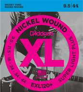D'Addario Nickel Wound, Super Light PLUS, 9.5-44  Electric Guitar Strings - EXL120+