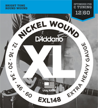Load image into Gallery viewer, D&#39;addario Nickel Wound, XTRA-Heavy, 12-60 Electric Guitar Strings - EXL148