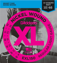 Load image into Gallery viewer, D&#39;addario Nickel Wound, 12-String, Regular Light, 10-45 Electric Guitar Strings