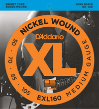 Load image into Gallery viewer, D&#39;addario Nickel Wound, Medium, Long Scale, 50-105 Bass Guitar Strings