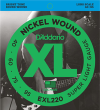 Load image into Gallery viewer, D&#39;addario Nickel Wound, Super Light, Long Scale, 40-95 Bass Guitar Strings
