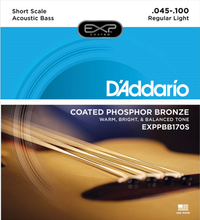 Load image into Gallery viewer, D&#39;addario Coated Phosphor Bronze, Short Scale, 45-100 Acoustic Bass Guitar Strings