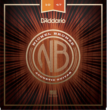 D'addario Nickel Bronze, Extra Light, 10-47 Acoustic Guitar Strings