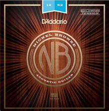 Load image into Gallery viewer, D&#39;addario Nickel Bronze, Balanced Tension Light, 12-52 Acoutic Guitar Strings
