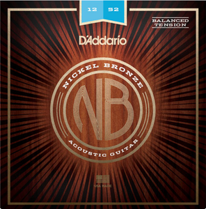 D'addario Nickel Bronze, Balanced Tension Light, 12-52 Acoutic Guitar Strings