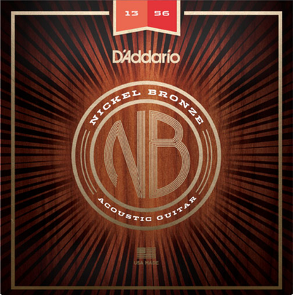 D'addario Nickel Bronze, Medium, 13-56 Acoustic Guitar Strings