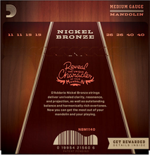 Load image into Gallery viewer, D&#39;addario Nickel Bronze, Medium, 11-40 Mandolin Strings
