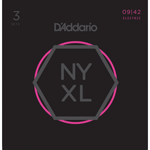 Load image into Gallery viewer, D&#39;addario Nickel Wound, Super Light, 09-42 Electric Guitar Strings - NYXL0942 3-PACK