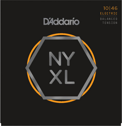 D'addario NYXL, Nickel Wound, Balanced TENSION, 10-46 Electric Guitar Strings