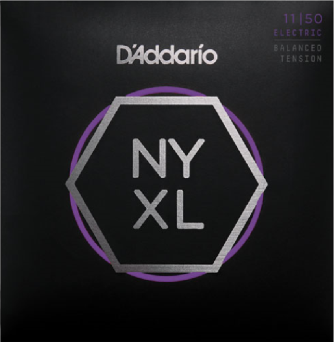 D'addario Nickel Wound, Balanced TENSION, 11-50, Electric Guitar Strings