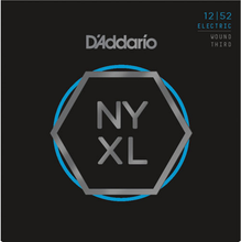 Load image into Gallery viewer, D&#39;addario Nickel Wound, Light Wound 3RD, 12-52  Electric Guitar Strings