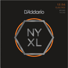 Load image into Gallery viewer, D&#39;addario Nickel Wound, Medium Wound 3RD, 13-56,  Electic Guitar Strings NYXL1356W