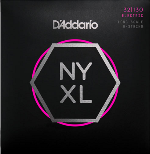 D'addario  Long Scale, Regular Light 6-String, 32-130  Bass Guitar Strings