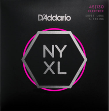 Load image into Gallery viewer, D&#39;addario Super Long Scale, Regular Light 5-String, 45-130 Bass Guitar Strings