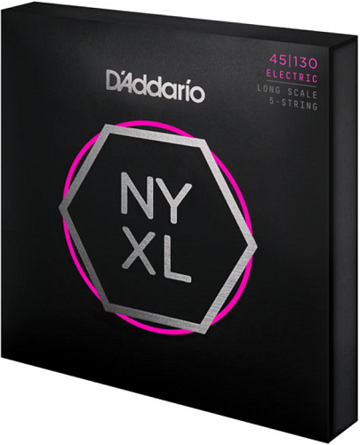 D'addario Long Scale, Regular Light 5-String,  45-130  Bass Guitar Strings