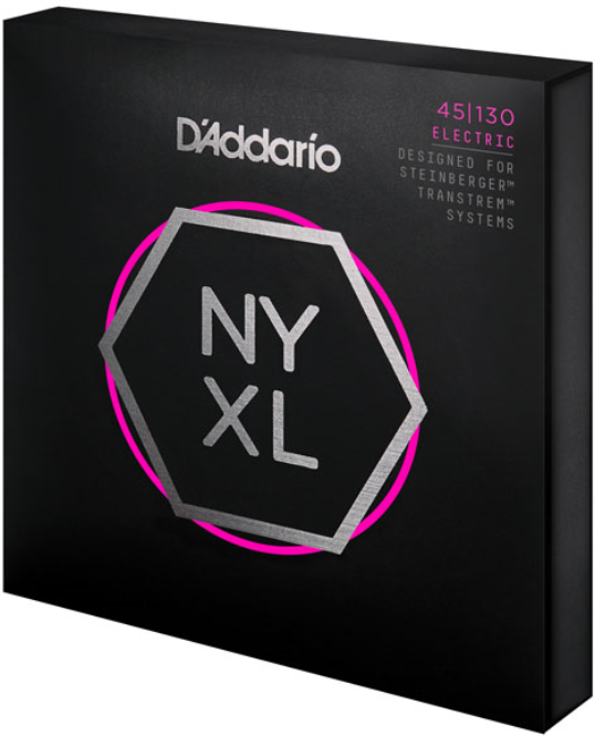 D'addario NYXL 5-String, Long Scale, Regular Light, Double Ball END, 45-130 Bass Guitar Strings