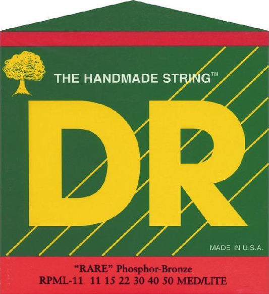 DR  RARE Phosphor-Bronze Acoustic Guitar Strings - Medium Light