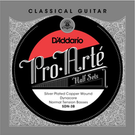 D'addario Pro-Arte DYNACore, Silver Plated Copper Bass, Normal Tension Half Set Classical Guitar Strings