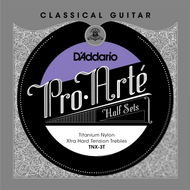 D'addario Pro-Arte Titanium Nylon Treble, Extra Hard Tension Half Set Classical Guitar Strings