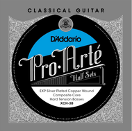 D'addario Pro-Arte Nylon Core, Exp Coated Silver Plated Copper Bass, Hard Tension Classical Guitar Half Set