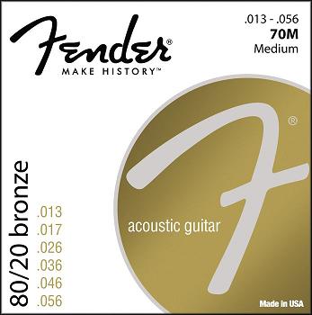 Fender 80/20 Bronze Wound Ball End Acoustic Guitar Strings