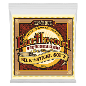 Ernie Ball Earthwood Silk & Steel Soft 80/20 Bronze Acoustic Guitar Strings - 11-52 Gauge - 2045