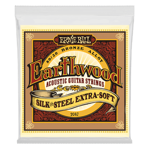 Ernie Ball Earthwood Silk & Steel Extra Soft 80/20 Bronze Acoustic Guitar Strings - 10-50 Gauge - 2047