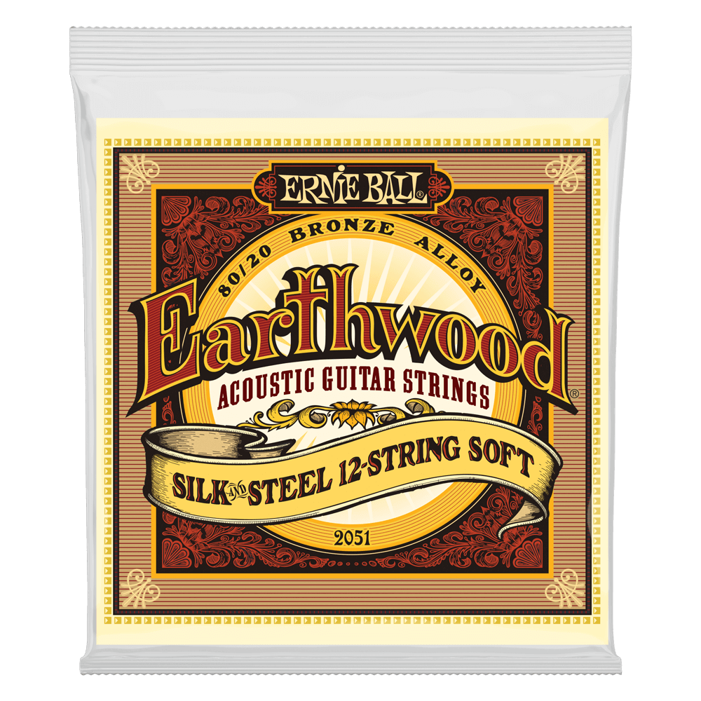 Ernie Ball Earthwood Silk & Steel Soft 12-String 80/20 Bronze Acoustic Guitar Strings - 9-46 Gauge - 2051