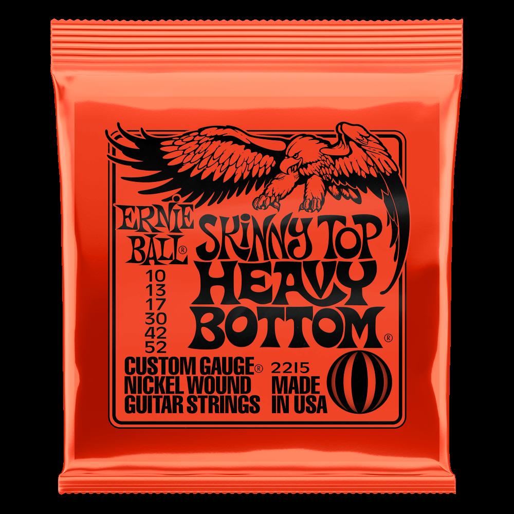 Ernie Ball Skinny Top Heavy Bottom Slinky Nickel Wound Electric Guitar Strings - 10-52 Gauge - 2215