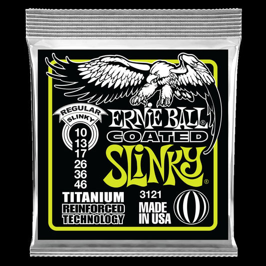 Ernie Ball Regular Slinky Coated Titanium RPS Electric Guitar Strings - 10-46 Gauge - 3121