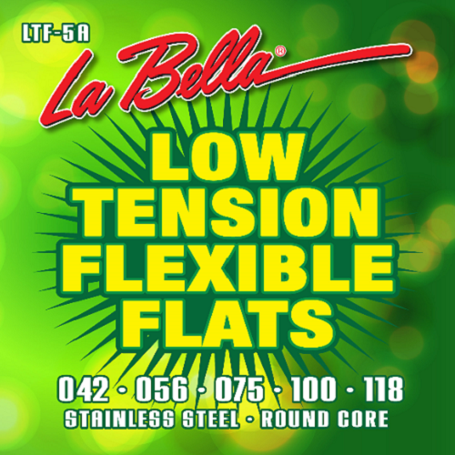 La Bella Low Tension Flexible Flats 5-String 43-118 Bass Guitar Strings