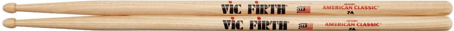 Vic Firth American Classic Hickory Drumstick Wooden Tip -7A