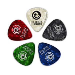 D'addario Planet Assorted Pearl Celluloid Waves Guitar Pick - 10 Packs
