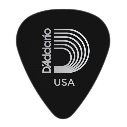 D'addario Planet Black Celluloid Guitar Picks 25 Pack Waves Picks