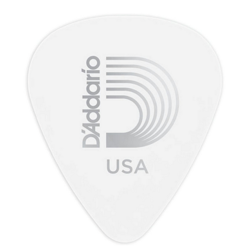 D'addario Planet Waves White-Color Celluloid Guitar Picks - 25 Pk