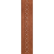 Load image into Gallery viewer, D&#39;addario Planet Waves Vented Leather Strap W/ Camel Suede Rosette