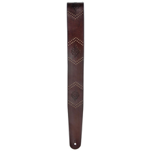 Load image into Gallery viewer, D&#39;addario Planet Waves Brown Embossed Studs Leather Strap