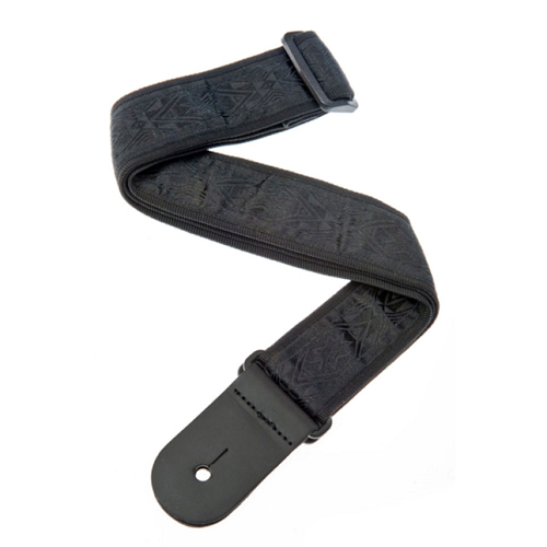 D'addario Planet Waves Woven Guitar STRAP, Black Satin