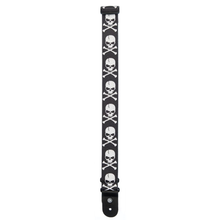 Load image into Gallery viewer, D&#39;addario Planet Waves Skull and Cross Bone Woven Guitar Strap