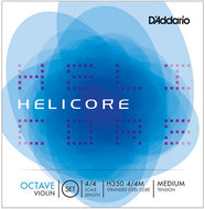 D'addario Helicore Octave Violin String SET, 4/4 Scale, Medium Tension