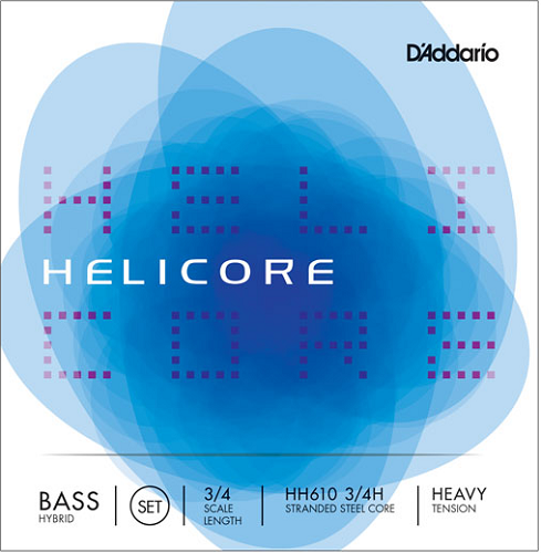 D'addario Helicore Hybrid Bass String SET, 3/4 Scale, Heavy Tension